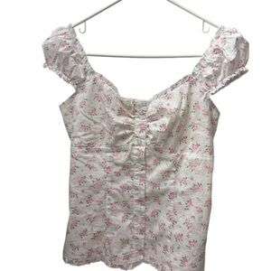 Hollister Pink Floral Blouse
Size : medium